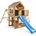 Ginger Home Голяма детска дървена къщичка за двор с люлки и активности