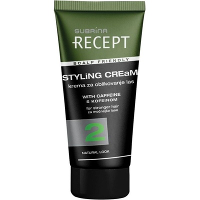 Subrína Recept Styling Cream zmatňujúci stylingový krém s kofeínom 150 ml