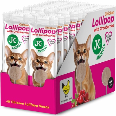 JK Animals kuracie lízatko s brusnicami 48 x 1,4 g