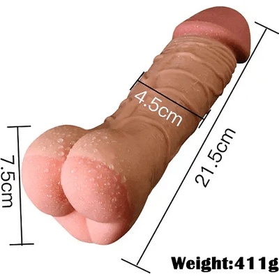 Mokko Toys Мастурбатор Raoul реалистичен пенис и анус мек естествен 22 см Mokko