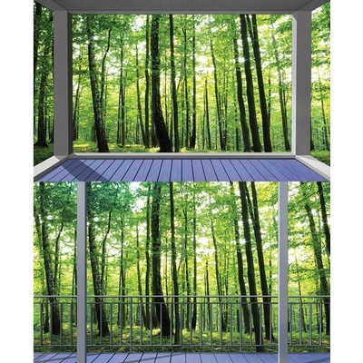 Preinterier FT5653 Fototapeta na stenu Zelený les - výhľad vlies 620cm x 219cm