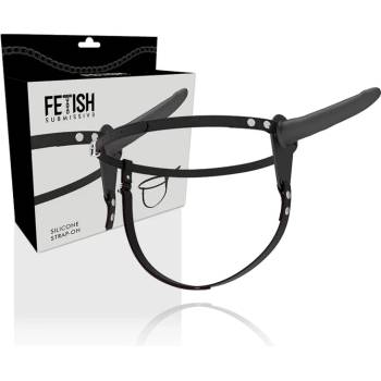 Image 1 of Пенис колан със силиконово дилдо, 16см - Silicone Strap-on Black (D-221273)