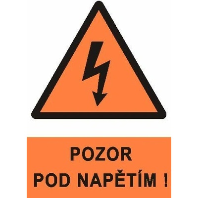 CUPRO Tabulka"POZOR POD NAPĚTÍM" A6 samolepící BT02