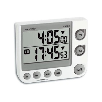 38.2025 TFA 2-TIMER Digitálny dvojitý časovač, biely