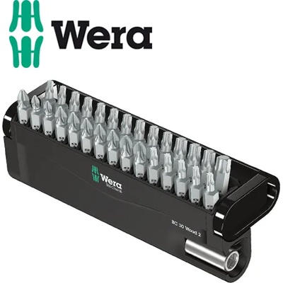 Wera Комплект битове за дърво с държач в поставка - 30 части (wera 05057432001)