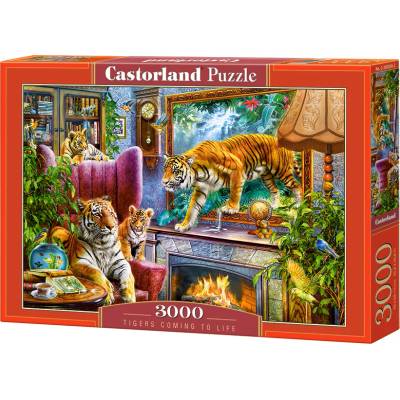 Castorland Пъзел Castorland от 3000 части - Тигри идващи към живот (C-300556-2)