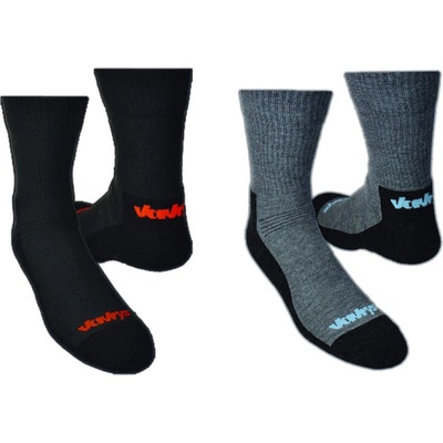 Vavrys Trek Coolmax 2-pack turistické ponožky černá/šedá