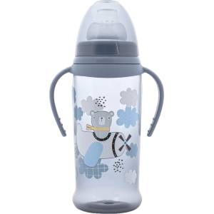 Lorelli Бебешко шише с мек накрайник Lorelli My Friend - 350 ml, Cameo Blue