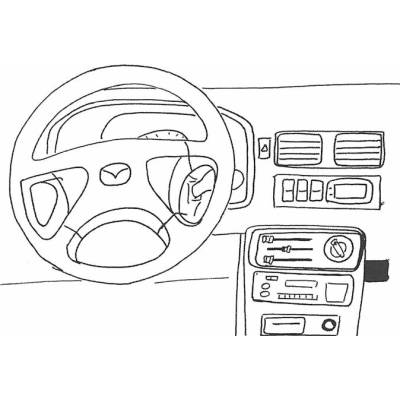 Konzole pro držák mobilního telefonu do Mazda Demio