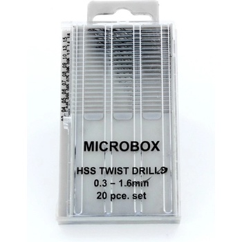 Shesto Modelcraft vrtáky HSS 0.3-1.6 mm sada 20 ks