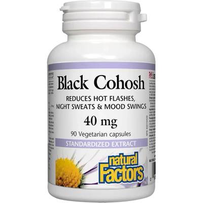 Natural Factors Black Cohosh, 40 mg, 90 капсули, Natural Factors