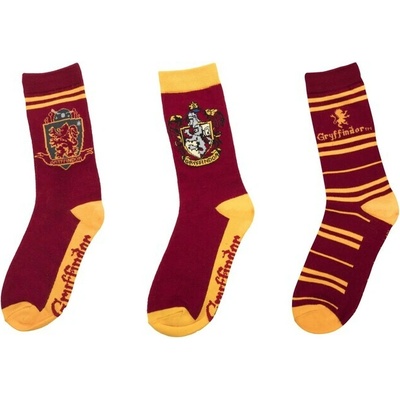 Cinereplicas Sada ponožek Harry Potter Nebelvír 3 ks