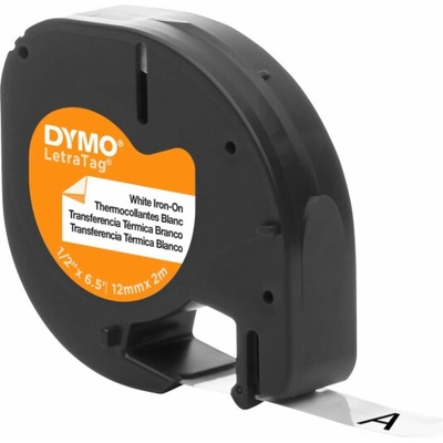 Dymo originální páska do tiskárny štítků, Dymo, S0718850, černý tisk/bílý podklad, 2m, 12m S0718850