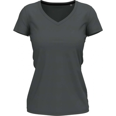 Stedman stretch-t v-neck st9710 / Дамска еластична тениска с v-образно деколте - шистово сива xl (st9710slgxl)