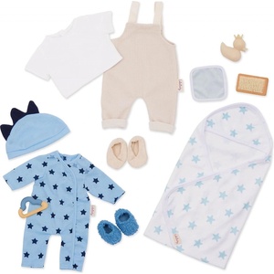 Battat Комплект аксесоари за кукла Battat - Lulla Baby, Дрехи за момчета, 11 части (BTLBY7671)