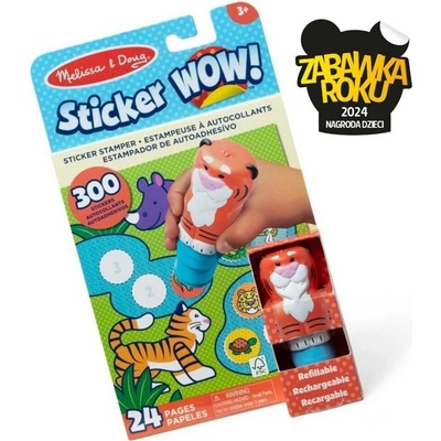 Melissa & Doug Razítkovač Sticker WOW Tygr
