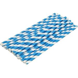 Plastic sofia ЕКО ХАРТИЕНИ СЛАМКИ СИНИ Ф6 20СМ 48БР plastic sofia (3800206207282)