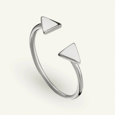 SilveAmo Stříbrný prsten Malé trojúhelníky průměr K21155