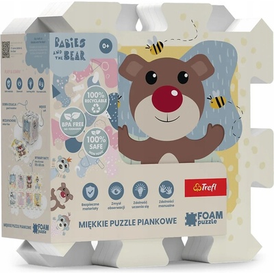 Trefl Pěnové puzzle Babies and the Bear 8 ks