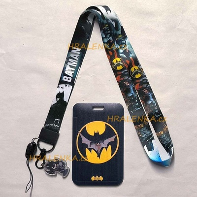 Šňůrka na krk 24739 s cedulkou na ID karty Batman