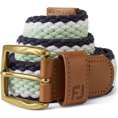 FootJoy Canvas pánský pásek modro-bílo-zelený