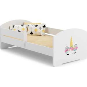 Kobi Детско легло Luk с парапет и различни мотиви (140 х 70 см, unicorn)