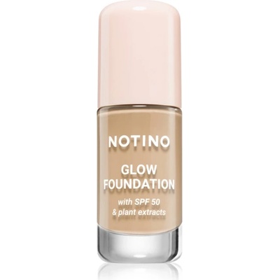 Notino Foundation Glow foundation with SPF 50 & plant extracts озаряващ фон дьо тен SPF 50 02 Light Warm 30ml