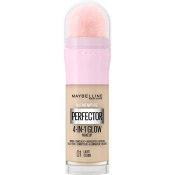 Maybelline Instant Anti-Age Perfector 4-In-1 Glow озаряващ течен фон дьо тен с гъба 20 ml нюанс 01 Light