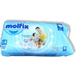 Molfix бебешки пелени, номер 4 , 52БР, 7-14кг