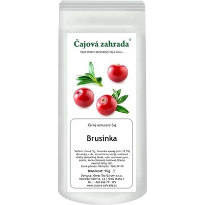 Čajová zahrada Brusinkový čaj černý ochucený čaj černý čaj 90 g