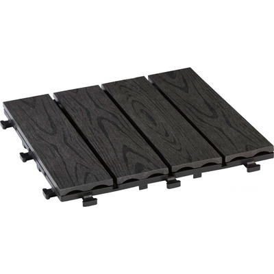 OBI WPC dlaždice s CLICK systémem antracit 30 x 30 x 2,4 cm 6 ks