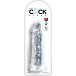King Cock Clear 8 - голям дилдо с вендуза (20 см)