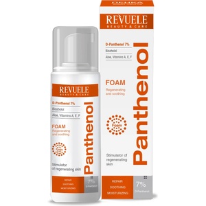  REVUELE Panthenol Foam 7% Регенерираща и успокояваща пяна за кожа, 150 мл