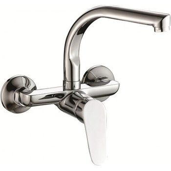 Месингов смесител linni icf 5108152 7313 - стенен, хром, единична ръкохватка (icf 5108152 7313)