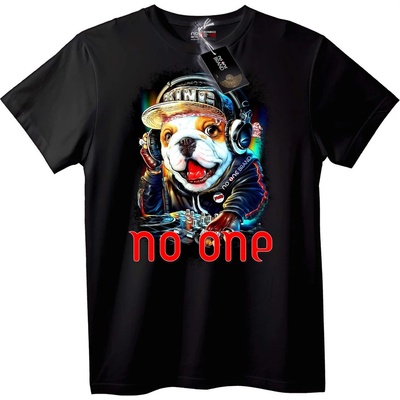 NOONEBRAND Тениска Краля DJ Булдог - 2XL, White
