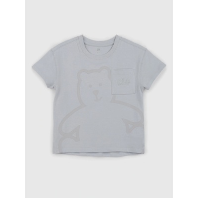 GAP Baby tričko s kapsičkou Brannan Bear sivá
