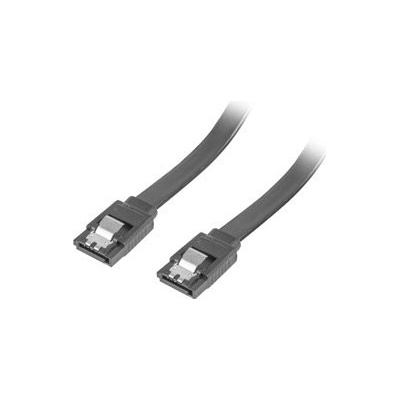 Lanberg SATA III datový kabel (6GB/S) F / F 70cm, rovný, kovová západka, černý CA-SASA-14CU-0070-BK