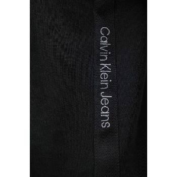 Calvin Klein Jeans Памучна тениска Calvin Klein Jeans в черно с изчистен дизайн J30J326159 (J30J326159)