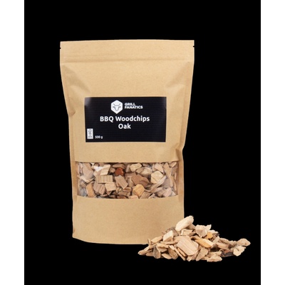 Grill Fanatics dubové drevené štiepky BBQ 500 g