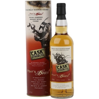 Peats Beast Cask Strength Pedro Ximenez Sherry Wood Finish 54,1% 0,7 l (tuba)