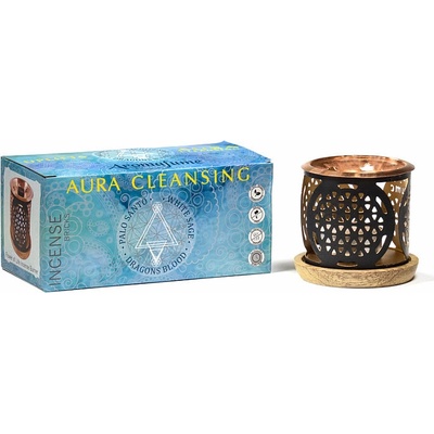 Nefertitis Sada Aromafume vonné cihličky a difuzér Květina života 5,5 x 7 cm 12 ks