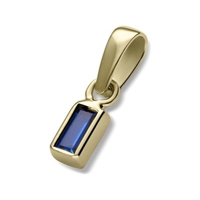 Luxur přívěsek Virelle žluté zlato s tmavě modrým zirkonem 585 16 2 2147.0Z00.0.00.002