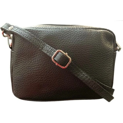 Vera Pelle dámská kožená malá crossbody kabelka 1276 d28 černá