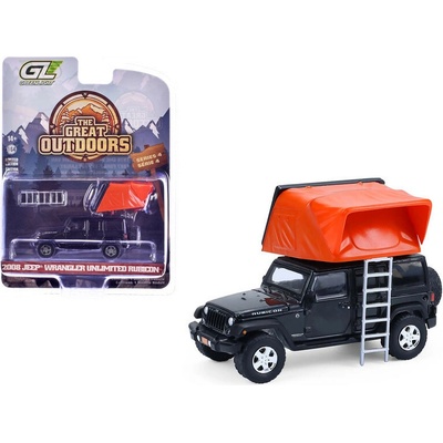 GreenLight Jeep Wrangler Unlimited Rubicon se střešním stanem 2008 1:64