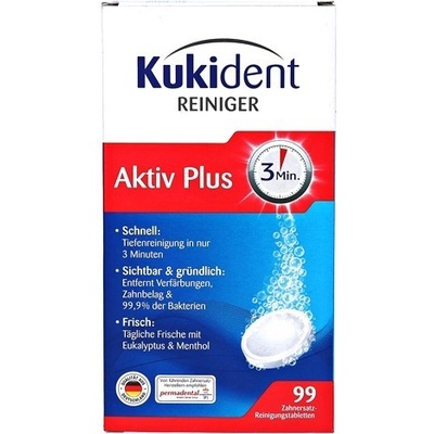 Kukident tablety na čištění protéz Aktiv Plus 99 ks