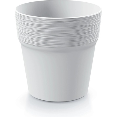 PROSPERPLAST Kvetináč FURU biely 17,5cm