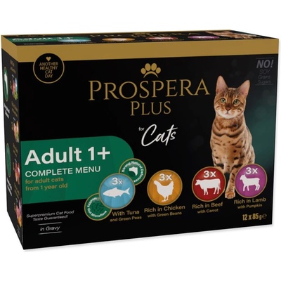 Prospera Plus Adult 1+ пакет 12 x 85 г