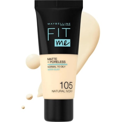 Maybelline New York Maybelline Фон дьо тен Fit Me Matte, 105 Natural Ivory, 30 ml