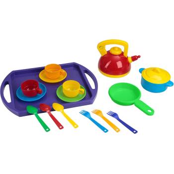 Image 1 of Bamsic КОМПЛЕКТ ДЕТСКИ ПОДНОС С ТЕНДЖЕРА И ЧАЕН СЕРВИЗ