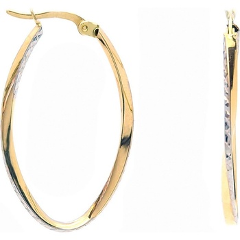 Šperk Holíč Dvojfarebné oválne náušnice ZN240